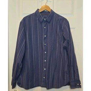 Joseph by Jos A Banks Button Up Shirt Mens‎ Long Sleeve Blue Striped XL EUC